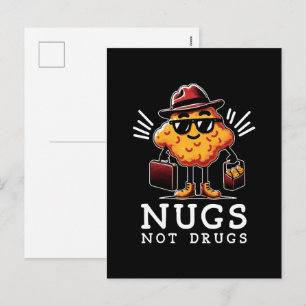 Knusprige Nuggets statt Drogen Feiertagspostkarte