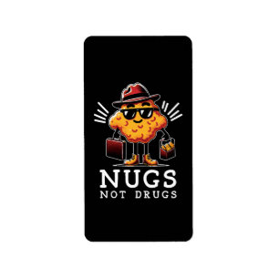 Knusprige Nugs, keine Drogen Adressaufkleber