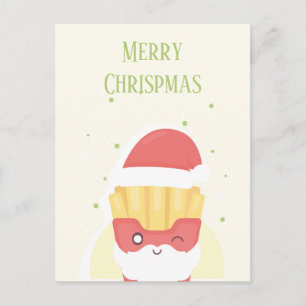 Knusprige Patties Frohe Weihnachten Postkarte