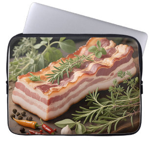 Knuspriger Bacon-Block Kräuter Laptopschutzhülle