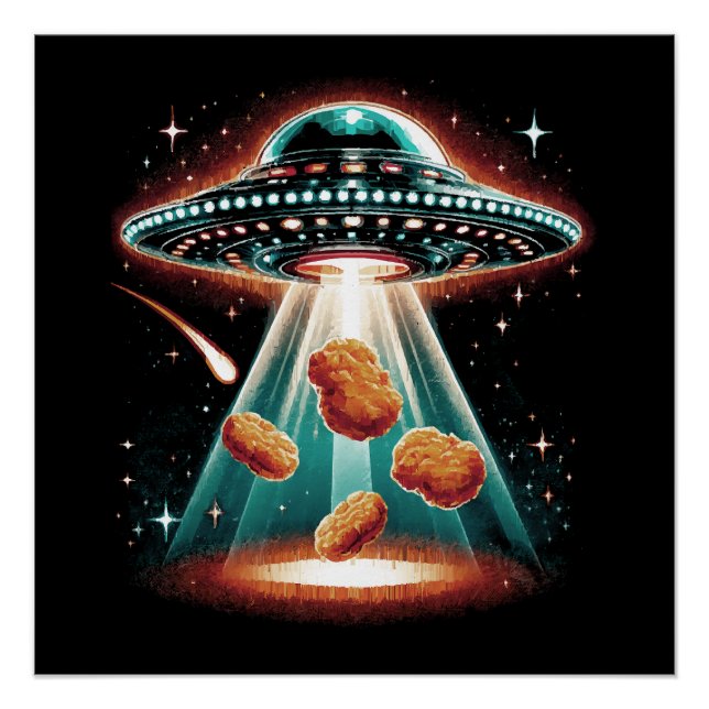 Knuspriges Hähnchen-Nugget Poster (Vorderseite)