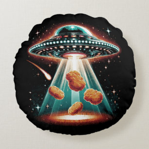 Knuspriges Hähnchen-Nugget Rundes Kissen