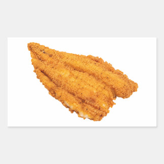 Knuspriges südliches frittiertes Fischfilet Rechteckiger Aufkleber