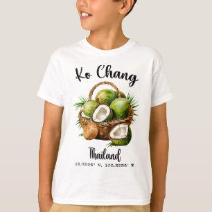 Ko Chang Kokosnuss Thailand Tropische Insel Gps Ur T-Shirt