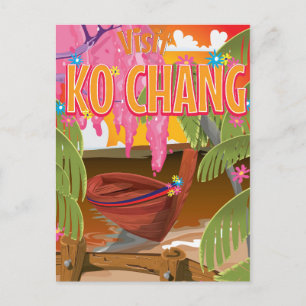 Ko Chang Thailand Reiseplakat Postkarte