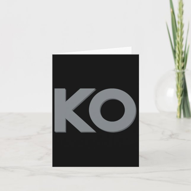 Ko Funny Knock Out Boxing Wrestling Männer Frauen  Karte (Vorderseite)