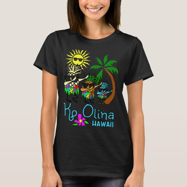 Ko Olina Dabbing Ananas Oahu Hawaii Beach T-Shirt (Vorderseite)