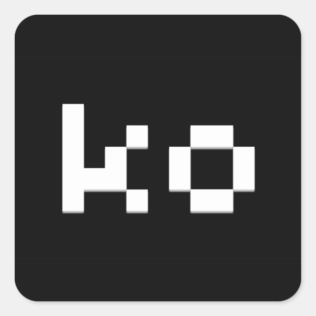 KO QUADRATISCHER AUFKLEBER (Vorderseite)