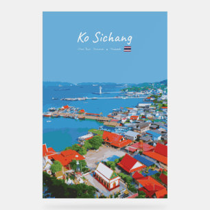 Ko Sichang, Thailand - Lebendige Hafenansicht Acrylschild