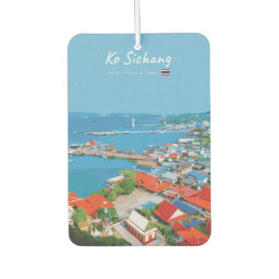 Ko Sichang, Thailand - Lebendige Hafenansicht Autolufterfrischer