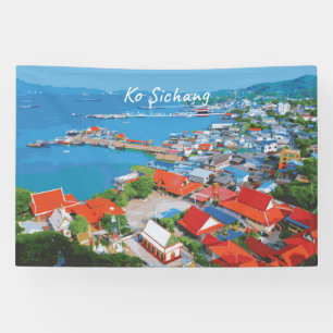 Ko Sichang, Thailand - Lebendige Hafenansicht Banner