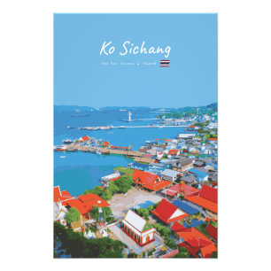 Ko Sichang, Thailand - Lebendige Hafenansicht Fotodruck
