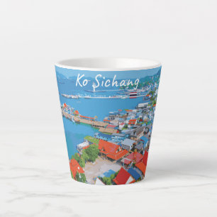 Ko Sichang, Thailand - Lebendige Hafenansicht Klei Milchtasse