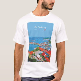 Ko Sichang, Thailand - Lebendige Hafenansicht T-Shirt
