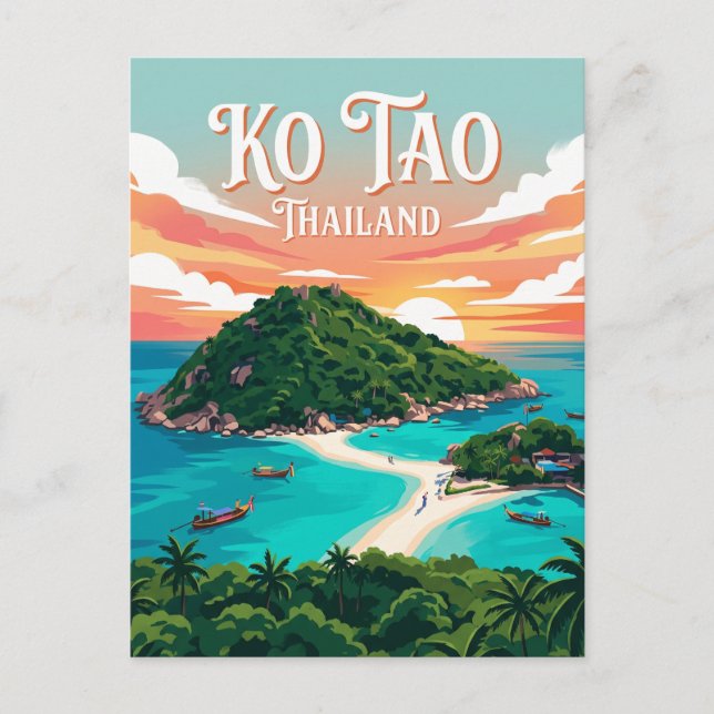 Ko Tao Thailand Postkarte (Vorderseite)