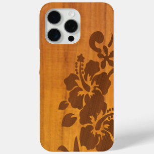 Koa-Holz-Hibiskus-Blumen mit Insel-Hawaii-Vibes Case-Mate iPhone Hülle
