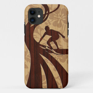 Koa Wood Surfer Surfboard iPhone 5 Hüllen