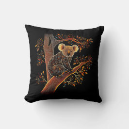 Koala aborigine art style Throw Pillow Kissen