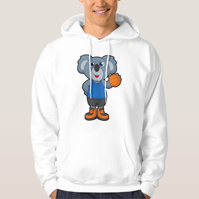 Koala als Basketballspieler mit Basketball Hoodie (Vorderseite)