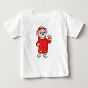 Koala als Feuerwehrmann mit Helmet Baby T-shirt