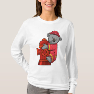 Koala als Feuerwehrmann mit Hydranten T-Shirt