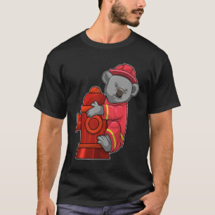 Koala als Feuerwehrmann mit Hydranten T-Shirt