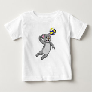 Koala als Volleyballspieler mit Volleyball Baby T-shirt
