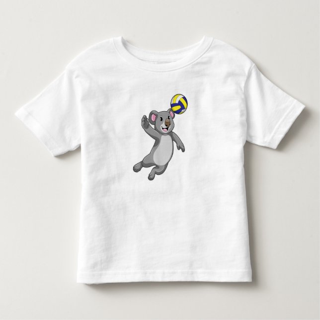 Koala als Volleyballspieler mit Volleyball Kleinkind T-shirt (Vorderseite)