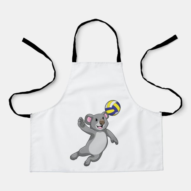 Koala als Volleyballspieler mit Volleyball Schürze (Vorderseite)
