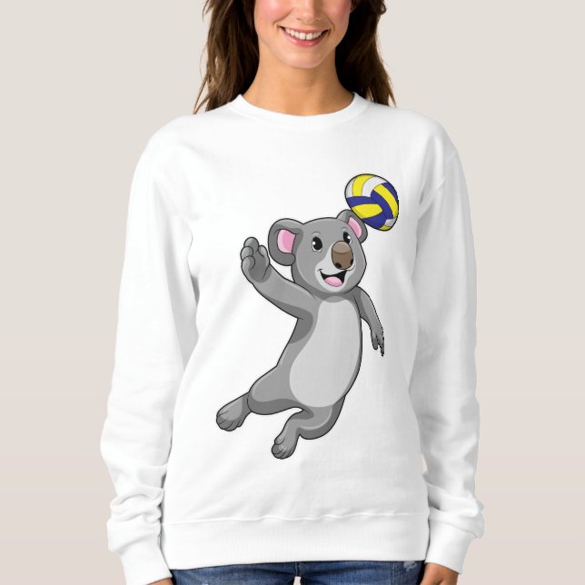 Koala als Volleyballspieler mit Volleyball Sweatshirt (Vorderseite)