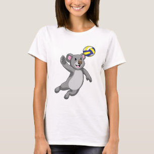 Koala als Volleyballspieler mit Volleyball T-Shirt
