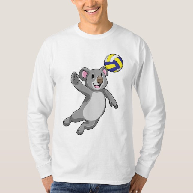 Koala als Volleyballspieler mit Volleyball T-Shirt (Vorderseite)