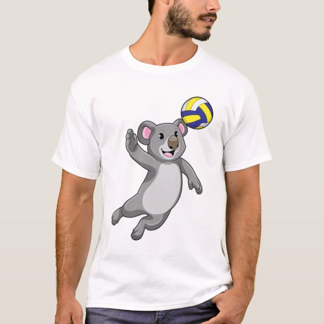 Koala als Volleyballspieler mit Volleyball T-Shirt (Vorderseite)
