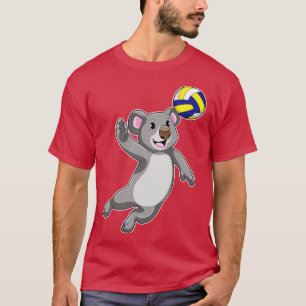 Koala als Volleyballspieler mit Volleyball T-Shirt