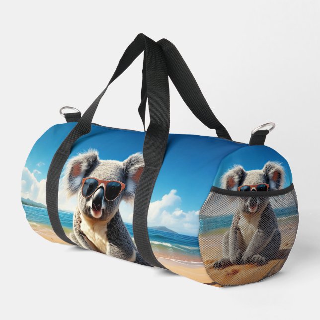 Koala am Sandstrand Duffle Bag (Rechte Ecke)