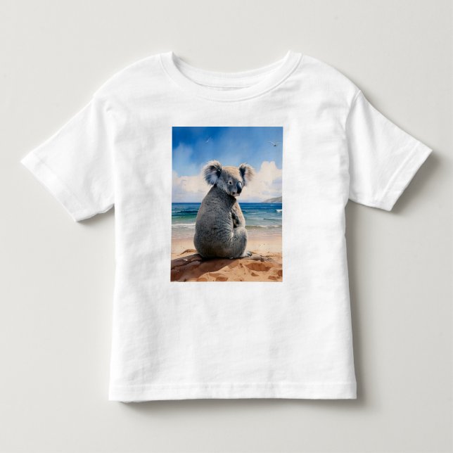 Koala am Sandstrand Kleinkind T-shirt (Vorderseite)