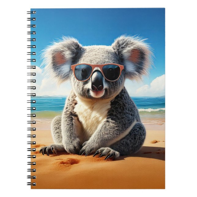 Koala am Sandstrand Notizblock (Vorderseite)