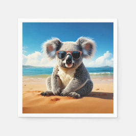 Koala am Sandstrand Serviette