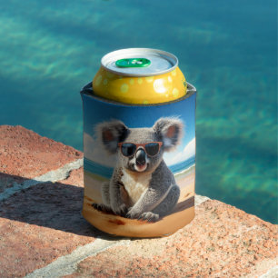 Koala an einem sandigen Strand  Dosenkühler