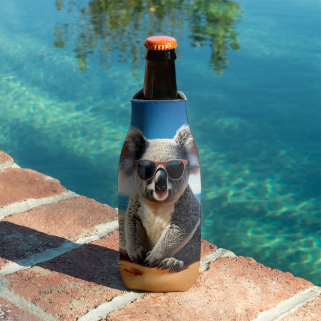 Koala an einem sandigen Strand  Flaschenkühler (In Situ Pool)