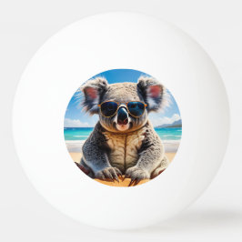 Koala an einem sandigen Strand Frohe Weihnachten Tischtennisball
