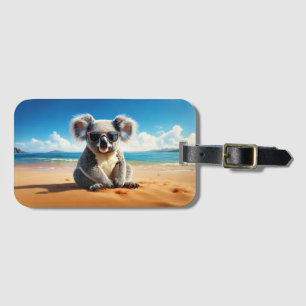 Koala an einem sandigen Strand Gepäckanhänger