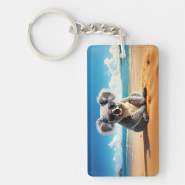 Koala an einem sandigen Strand Schlüsselanhänger