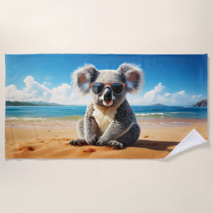 Koala an einem sandigen Strand Strandtuch