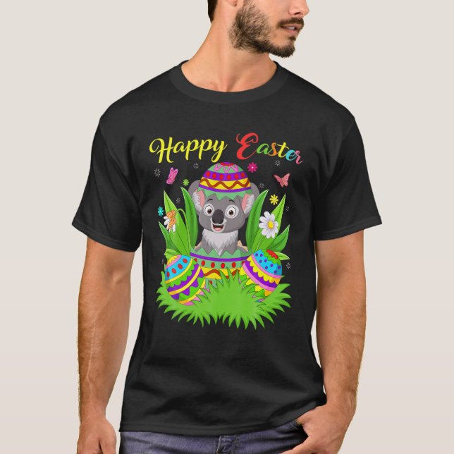 Koala Animal Lover Floral Easter Egg Funny Koala E T-Shirt (Vorderseite)