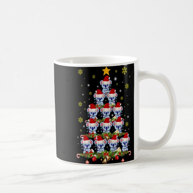 Koala Animal Xmas Koala Christmas Tree T Shirt  Kaffeetasse (Rechts)