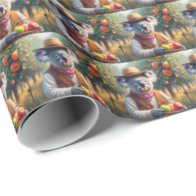 Koala Apple Orchard Geschenkpapier (Rolleneckpunkt)