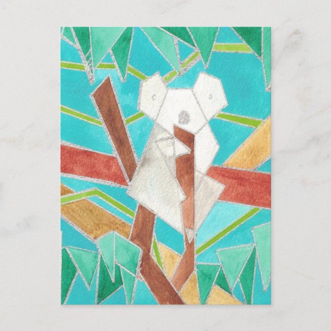 Koala-Aquarellkunst Postkarte (Vorderseite)