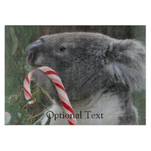 Koala Australian Christmas Candy Cane Schneidebrett
