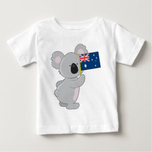 Koala Australische Flagge Baby T-shirt